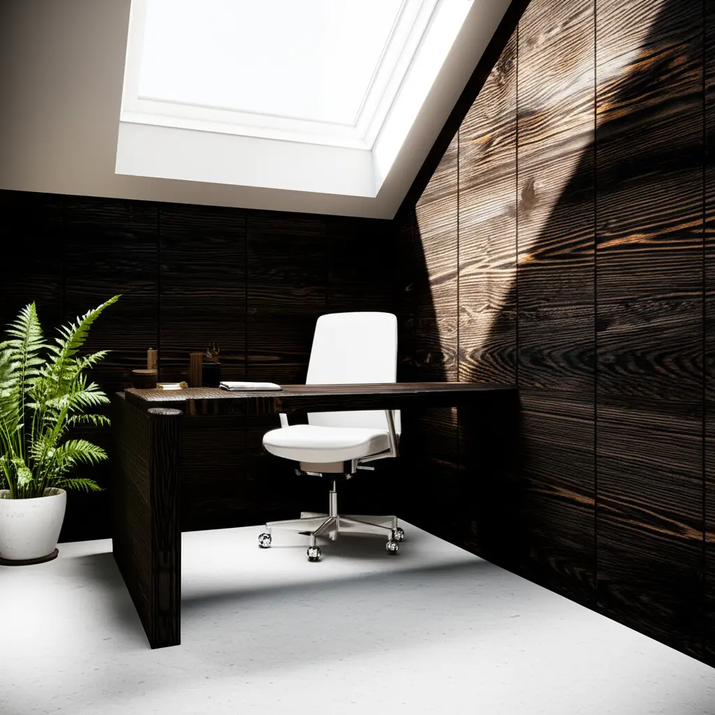 Vẻ đẹp và lợi ích của Charred Wood Charred wood trong không gian sống