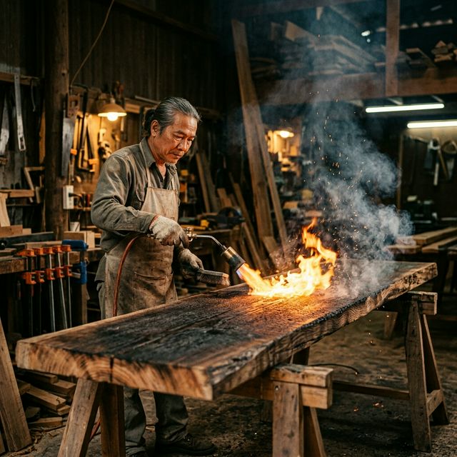 Nghệ thuật đốt gỗ Yakisugi ZenoVN